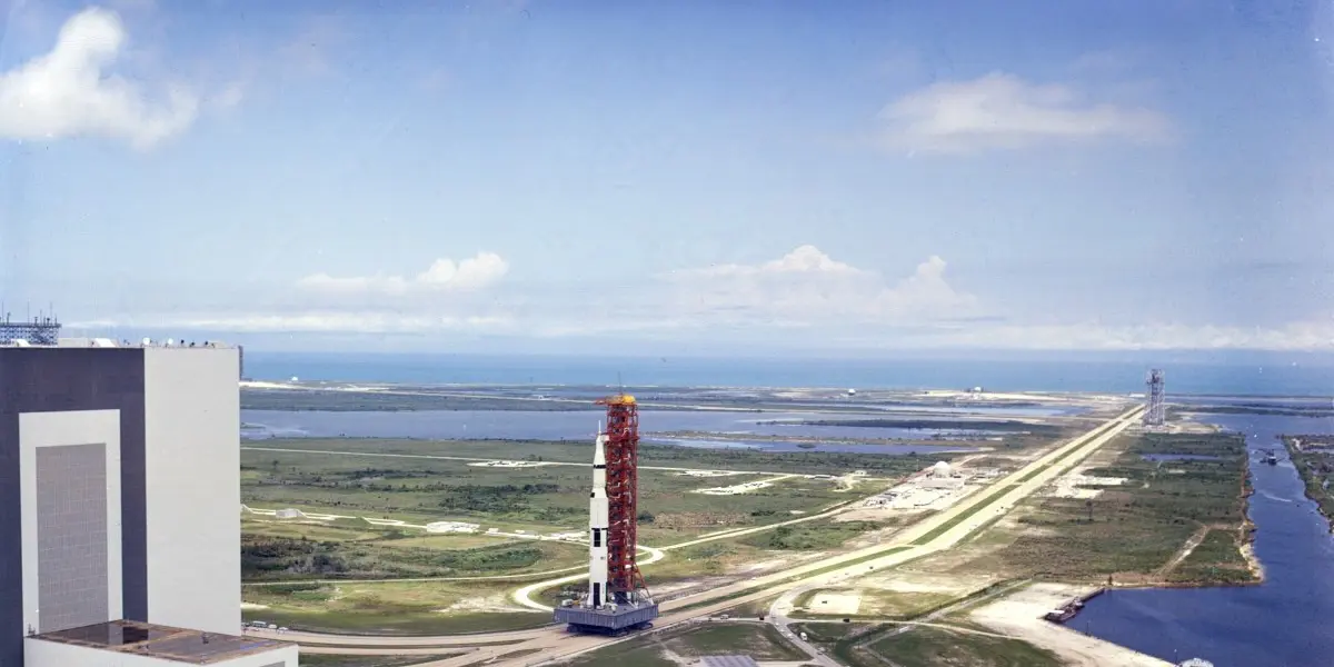 Saturn V on the launchpad.